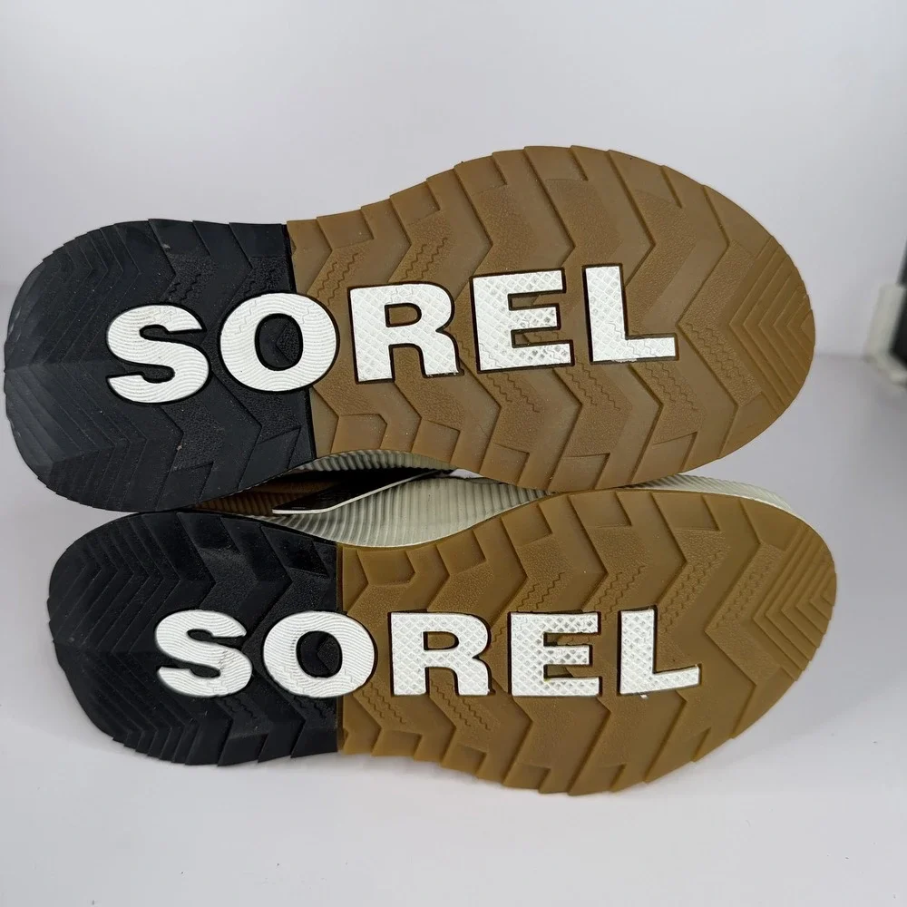 Sorel Waterproof Boots Kids Size 2‎ Brown Suede Duck Ankle Lace Up NY4564-224